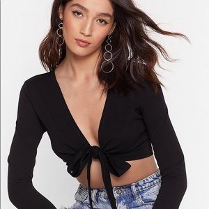 Nasty Gal front tie cropped top